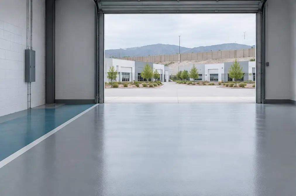 Illustration: a coated floor seen from inside, with Jefferson-Madison corridor beyond the open door